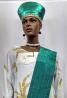 Women Green & Gold Ashoke Open Crown or Hat  