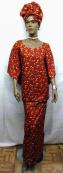 African Dress- Dashiki Print Dress w/Skirt (Complete)