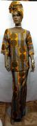 African Dress- Dashiki Print Dress w/Skirt (Complete)