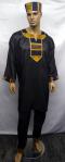 African Black Kente Dashiki Pants Set