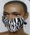 African Black White Zebra Print Face Mask