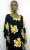 African Black Yellow Short Kaftan