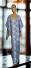 African Blue Brown Drop Cape Dress