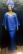 African Dress-Elegant Royal Blue Scallop Neck Embroidered 3 pc Skirt Set