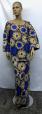 Elegant African Gold Blue Skirt Set