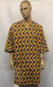 African Orange Blue Dashiki Shirt