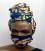 African Blue Print Mask w/Galee Head Wrap