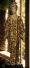 African Brown Print Drop Cape Dress