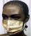 Elegant African Cream and Gold Face Mask