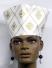 African Hat- White and Gold hat for Women