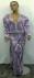 African Custom Lavender Beaded Long Dress