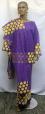African Purple Gold Net Lace Skirt Set