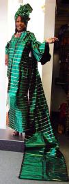 African Dress- Elegant Green Ashoke' Skirt Set