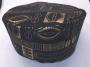 African Hats- Black/Gold Closed Top Hat for Women