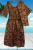 African Kids Long Orange Brown Dress