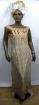 African Wedding Gown-Cream/Gold 2pc Crown Sold Separtely