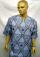 African Light Blue Brown Dashiki Shirt