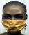 Elegant African Light Gold Face Mask