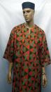 African Orange Brown Dashiki Shirt