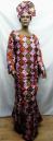 African Pink Diamond Layered Skirt Set