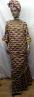 African Dress- Elegant Print African  Dress w/Headwrap