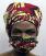 African Print Fabric Red Mask w Matching Head Wrap