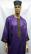 African Shirt - Deep Purple Trim Dashiki