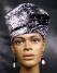 African Hat: Silver Black Open or Closed Top Crown