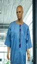 African Powder Blue Dashiki Shirt