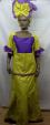 Elegant Purple & Yellow Two-Toned Print Skirt Set