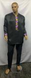 Black Senator Suit Purple Gold Trim