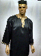 African Shirt-Elegant Black & Gold Dashiki Shirt