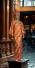 Elegant African Red Gold Drop Cape Dress