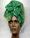 African Elegant Green Embroidered Headwrap