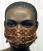 Elegant Light Red Gold Face Mask