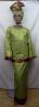 African Dress- Elegant Lime Green & Burgandy 2pc w/Headwrap