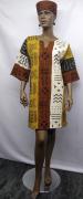 African Multi Colored Mud Cloth Dress.