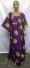 African Purple Yellow Black Long Dress