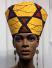 African Crown:  Yellow Red Pyramid Crown