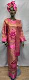 African Dress- Fuchsia and Gold Buba Dress