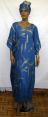 African Caftan Dress- Ethnic Caftan w/ Headwrap