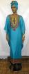 African Caftan Dress- Ethnic Caftan with Headwrap