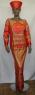 African Dress- Red and Gold Ashoke Style Dress