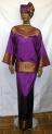 African Dress- Elegant Purple George  Dress
