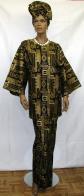 African Dress- Dashiki Print Dress w/Skirt (Complete )