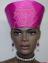 African Hat- Fusha and Gold Open Hat for Women