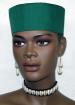 African Hat- Elegant Green Kufi Hat for Women