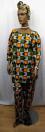 African Print Pants Set with Matching Headwrap