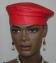 African Hat- Red Zumba Leather Kufi Hat