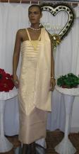 African Dress- Cream and Gold dress